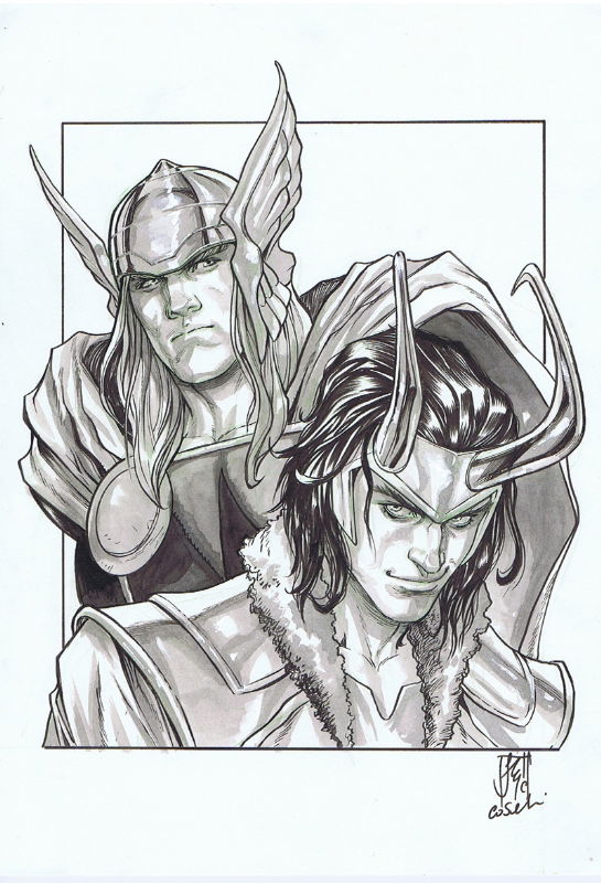 stefano casselli thor and loki, in Douglas Resnick's marvel Comic Art ...