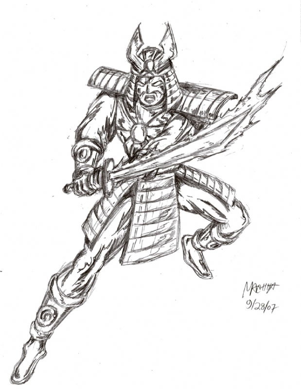 Silver Samurai, in Cory Machida's Personal sketchbook art Comic Art ...