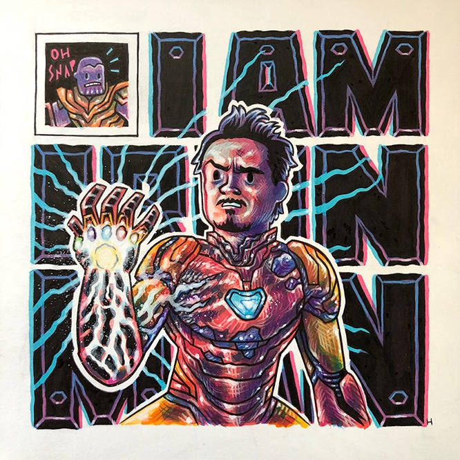 Iron Man Fine Art Iron Man Finger Snap Artwork Tony Stark Norway |  forum.iktva.sa