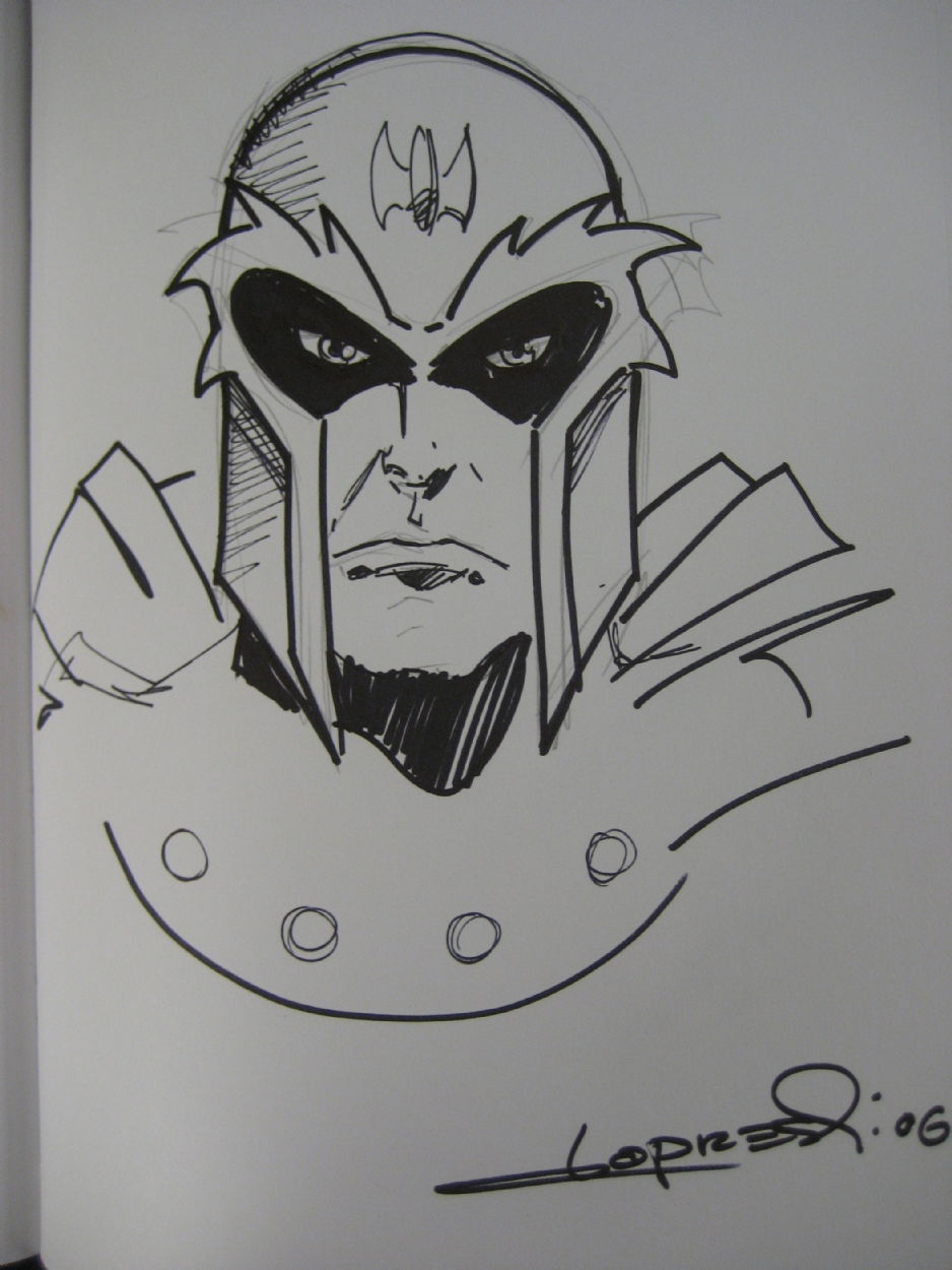 Magneto By Aaron Lopresti, In Richard Oh's Sdcc 2006 Comic Art Gallery Room