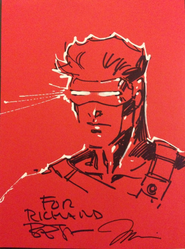 Cyclops by Jim Lee, in Richard Oh's Jim Lee Comic Art Gallery Room
