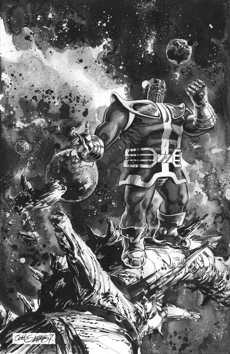 Thanos I, In Jeff Slemons's Art For Sale Comic Art Gallery Room