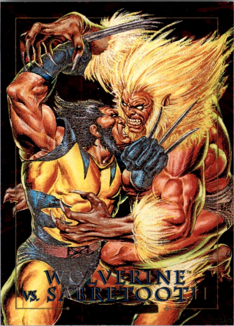 Skybox Marvel Masterpieces JOE JUSKO Spectra Etch Wolverine Sabretooth 3-D 1992 