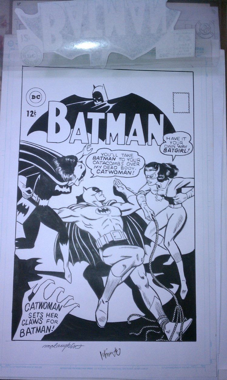Batman 197 Cover recreation - with overlay, in Anthony F's Batman (1940  series) #197 - Silver Age Catwoman Comic Art Gallery Room
