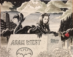 Catwoman 66 Adam West memorial by Budd Root, Comic Art