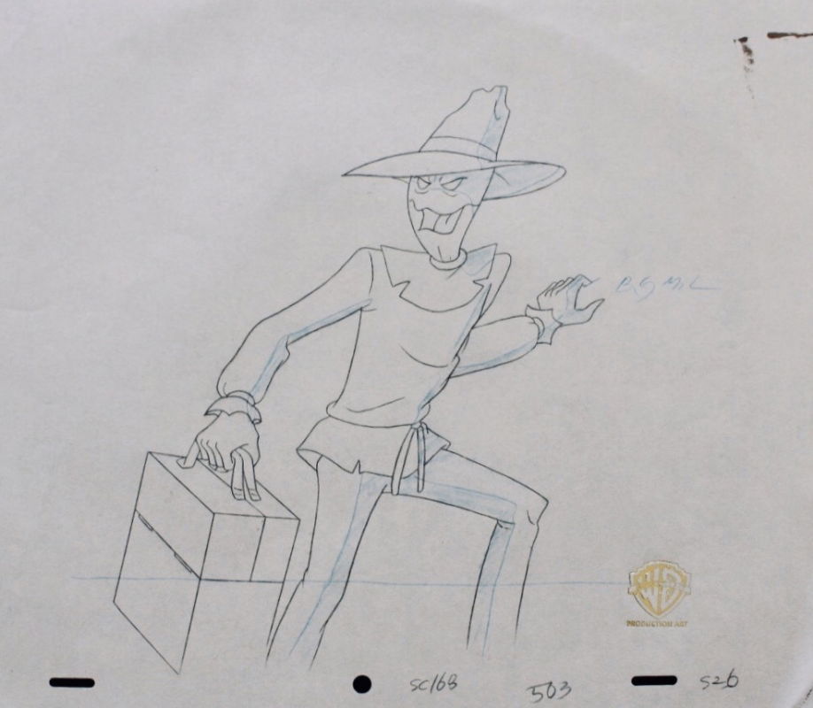 Scarecrow Btas Production Art In Anthony Fs Batman The Animated Series Comic Art Gallery Room 