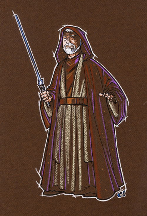 Obi Wan Kenobi By Craig Rousseau In Brian Schillingers Craig Rousseau Comic Art Gallery Room 