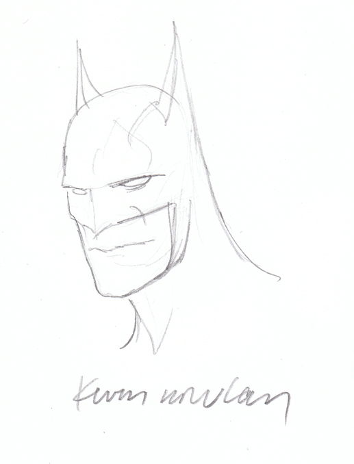 Kevin Nowlan-Batman head sketch, in Justin Leigh Leiter's BATMAN Comic ...