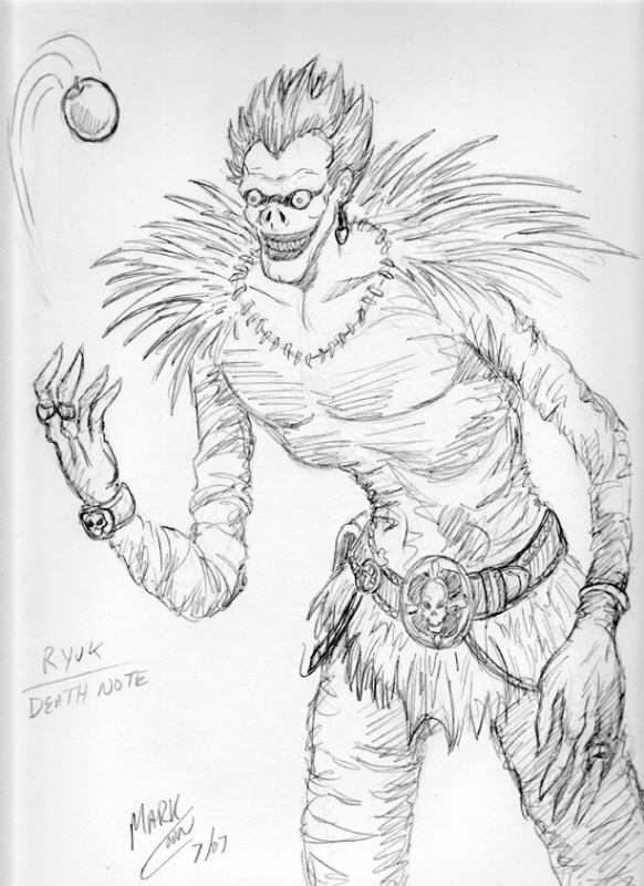 Death Note Ryuk, in R M's Animation related Comic Art Gallery Room