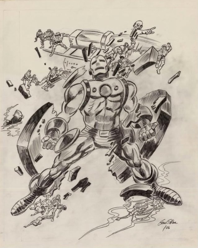 Iron Man #1 (1968) cover recreation, in Aaron Sultan's Gene Colan Comic ...
