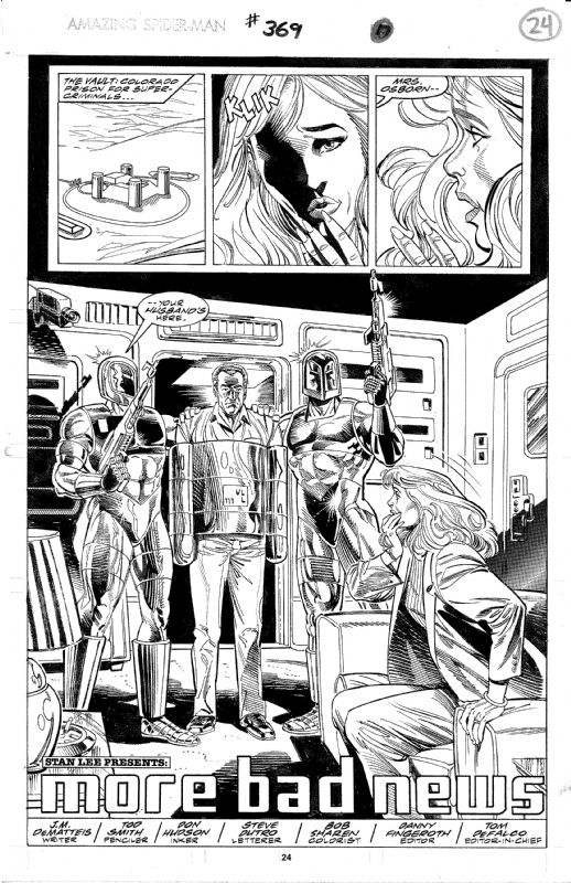 Amazing Spiderman #369 p24, in Damon Watson's Amazing Spiderman Pages Comic  Art Gallery Room