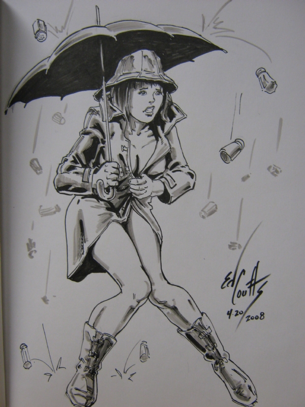 The Morton Salt Girl, in S. Ravenface's Sketch Heaven Comic Art