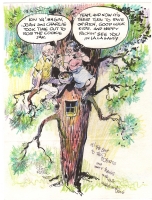Creig Flessel - Self-Portrait with His Wife Marie - Ink/Color Pencil Comic Art