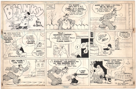 Billy DeBeck - Bunky Sunday Page - 1941 Comic Art