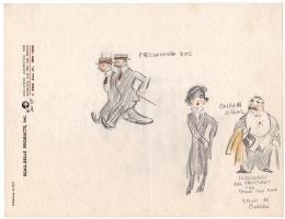 Billy DeBeck - Sketch Page #10 - Mezzanine Boys, Colleen O'Dear and Millionaire Rob Merchant Comic Art