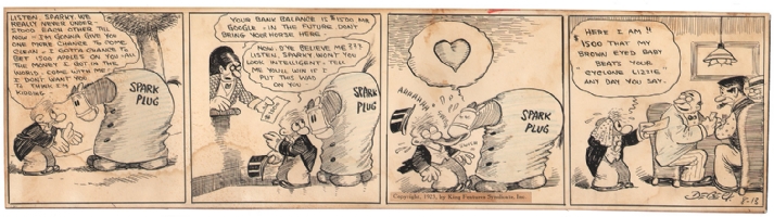 Billy DeBeck - Barney Google Daily Strip - 1923 Comic Art