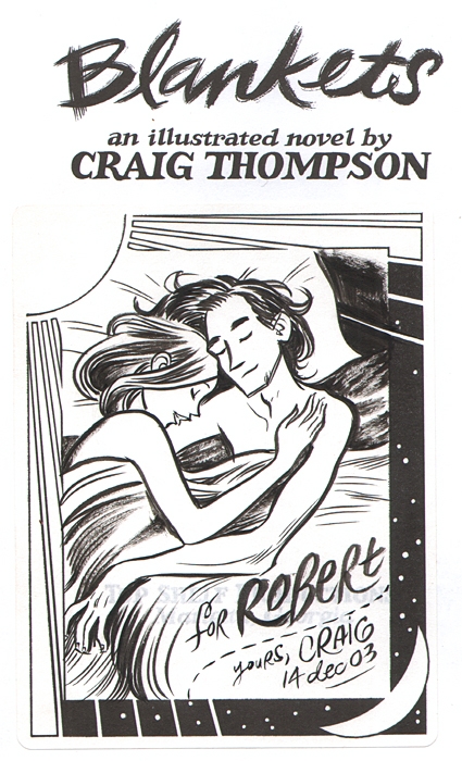 Craig Thompson - Blankets Drawing Comic Art
