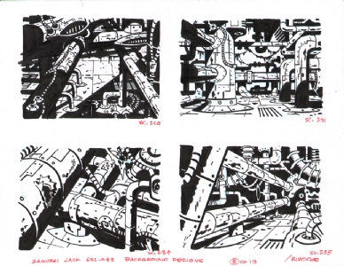 Paul Rivoche - Samurai Jack Animation Backgrounds Comic Art