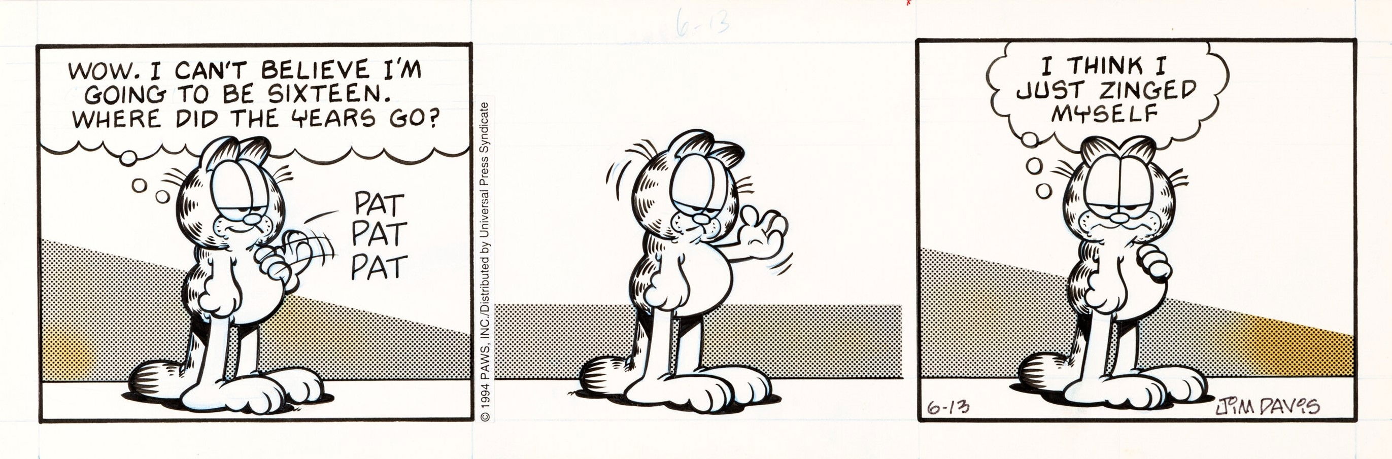 Garfield - 06/13/94, in Jeremiah Avery's Garfield Comic Art Gallery Room