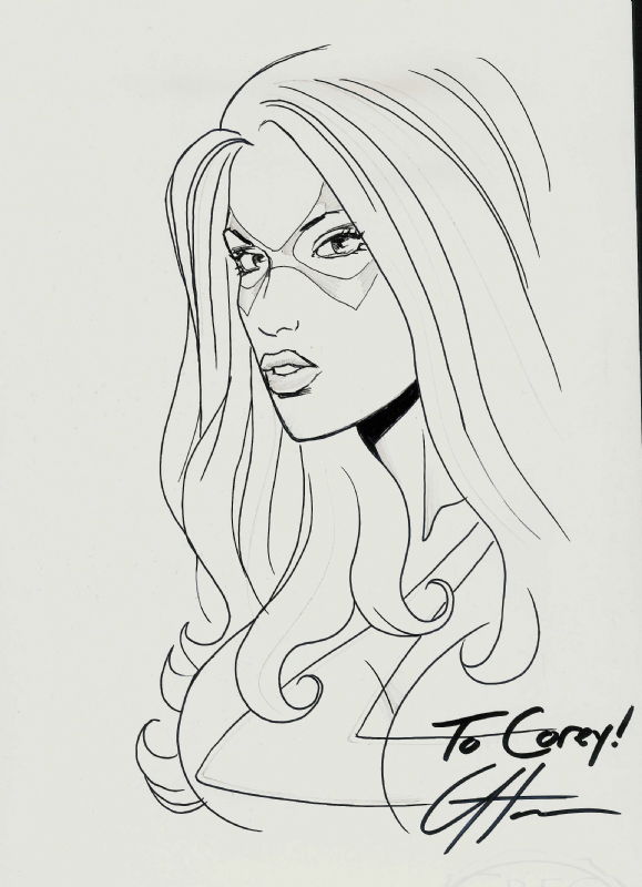 Greg Horn - Ms. Marvel, in Corey Aalbers's Greg Horn Comic Art Gallery Room