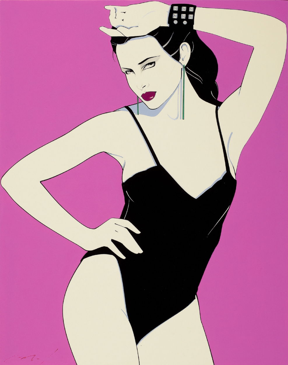 Patrick Nagel Black Teddy 19 In Gene P S Nagel Patrick Comic Art Gallery Room