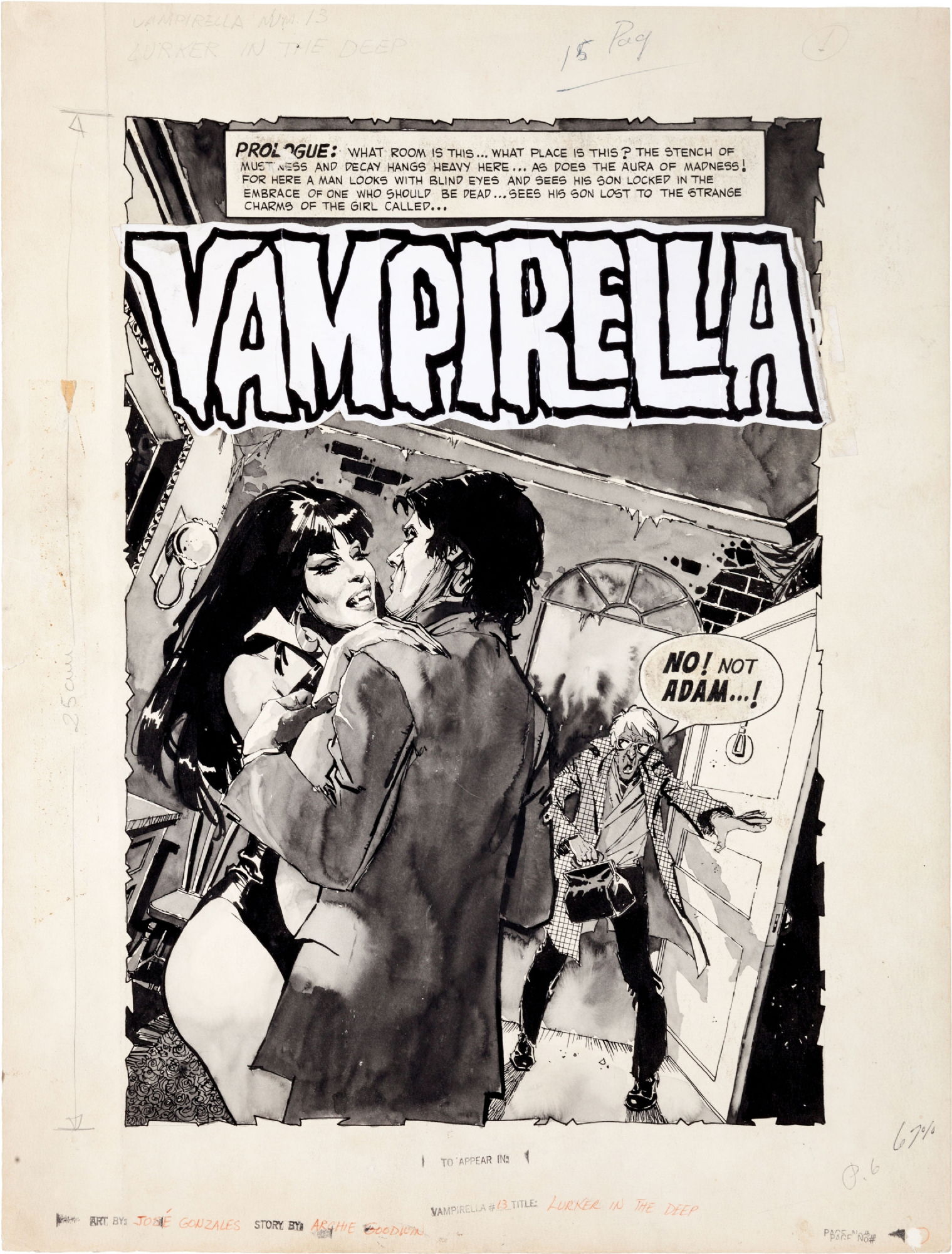 Jose Gonzalez - Vampirella #13, p. 1 (Warren, 1971), in Gene P's 