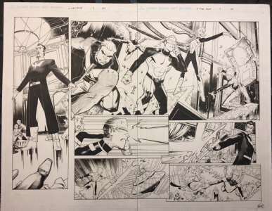 Jorge Molina X-Men Blue #1 pg 4-5 Comic Art