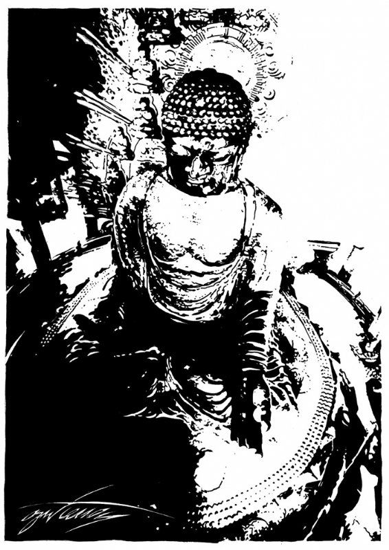 Buddah - Inks, in Dave Gutierrez's My Stuff 2 Comic Art Gallery Room