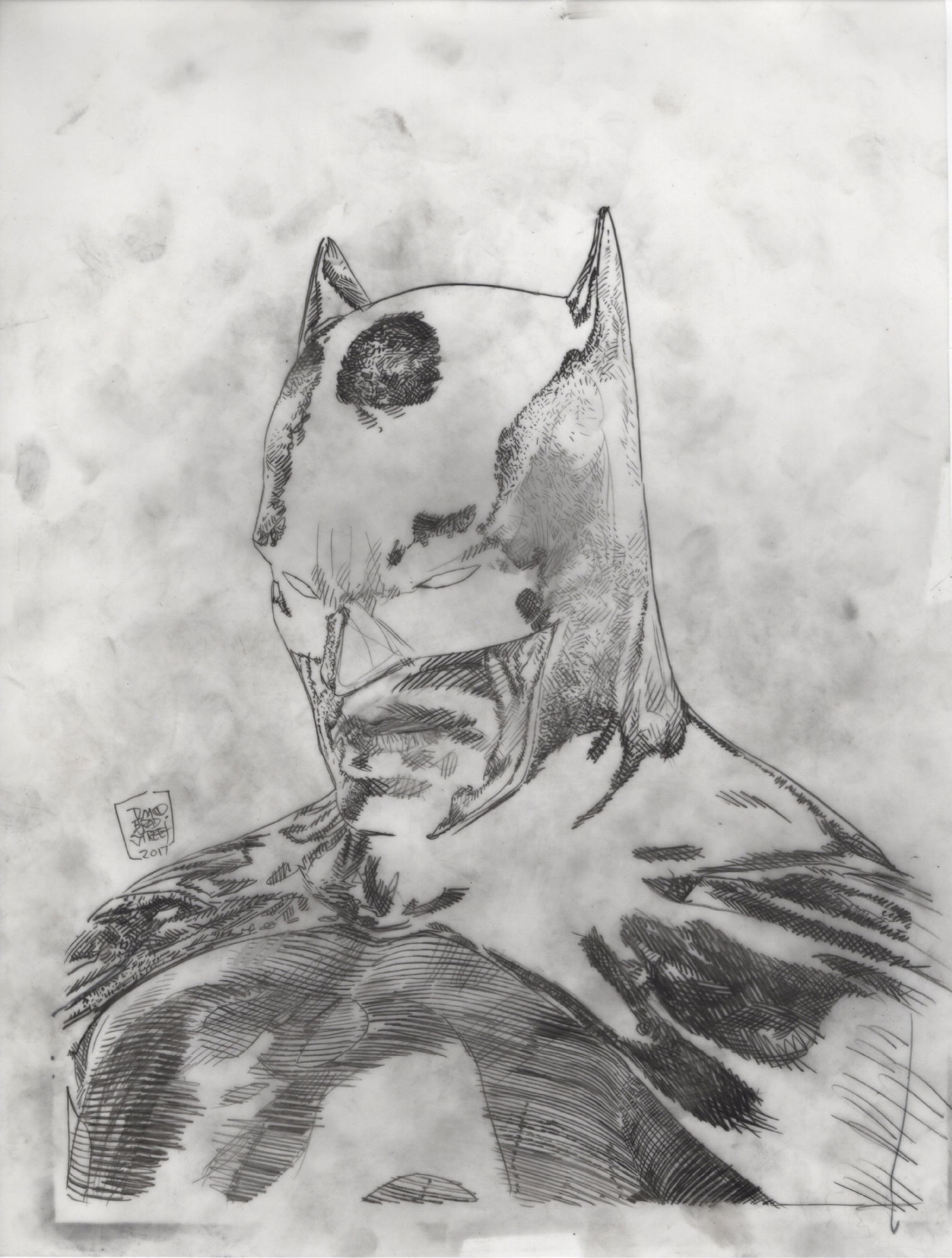 Tim Bradstreet Batman Study In Ankur Js For Sale Comic Art Gallery Room