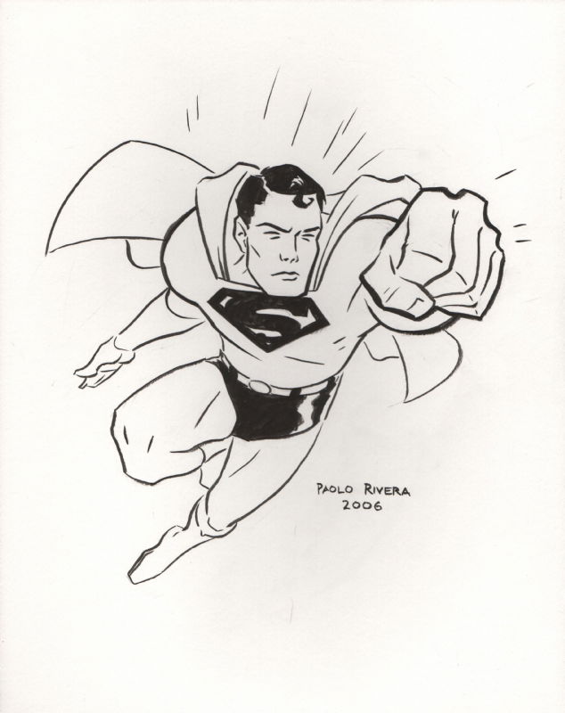 Superman by Paolo Rivera, in levi jacob's Sketches Comic Art Gallery Room