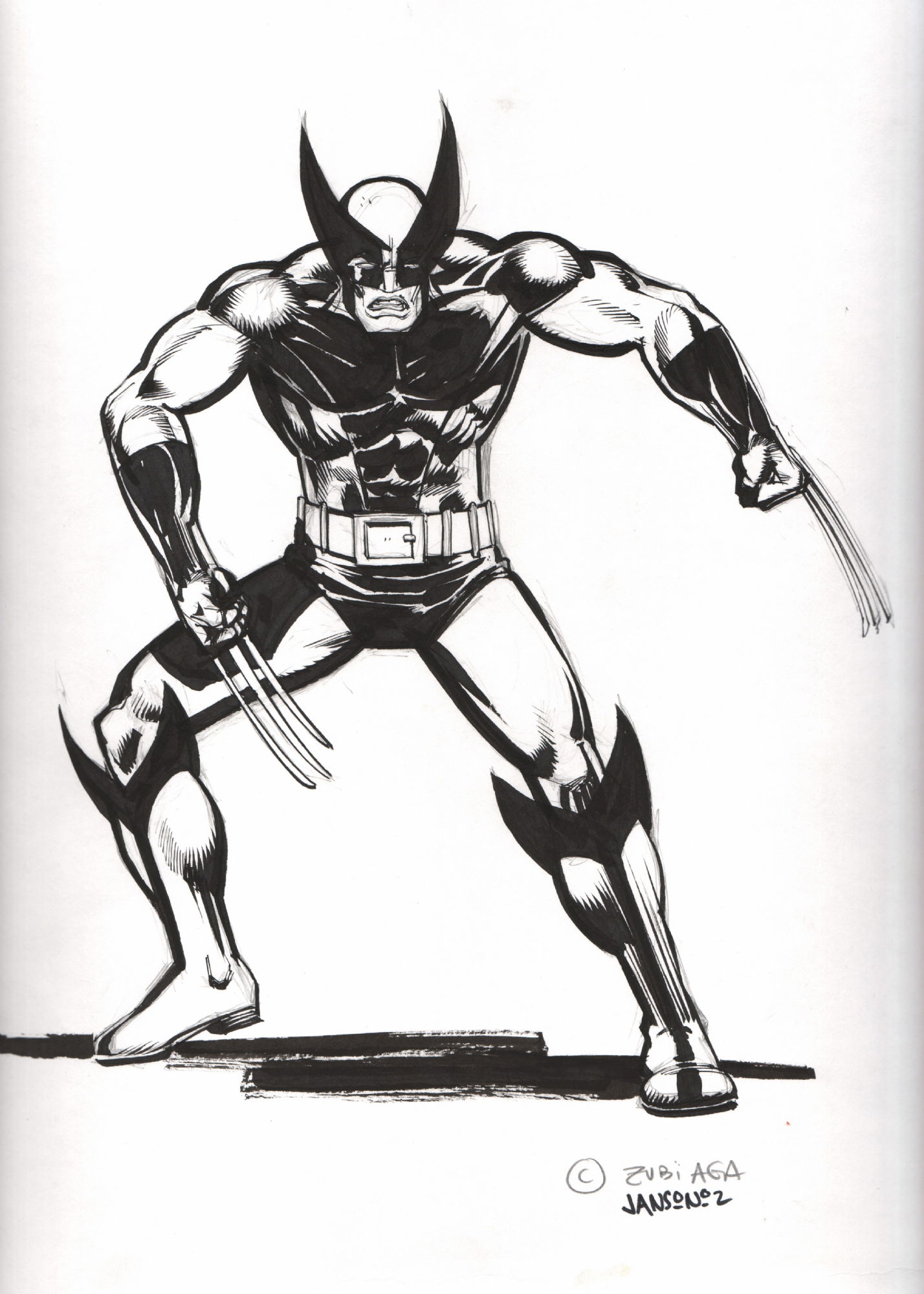 Wolverine By Zubiaga And Janson, In Levi Jacob's Pin Ups Comic Art 