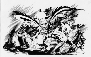 Jack Kirby Bluelined Demon. Comic Art