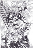 cable/sabretooth Comic Art