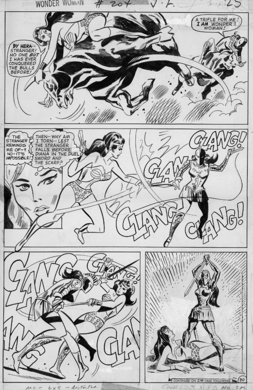 Wonder Woman #204 Comic Art