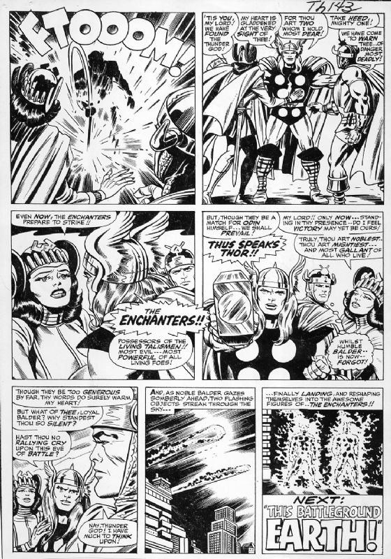 Thor #143 pg16, in kelly b's STAT! Comic Art Gallery Room