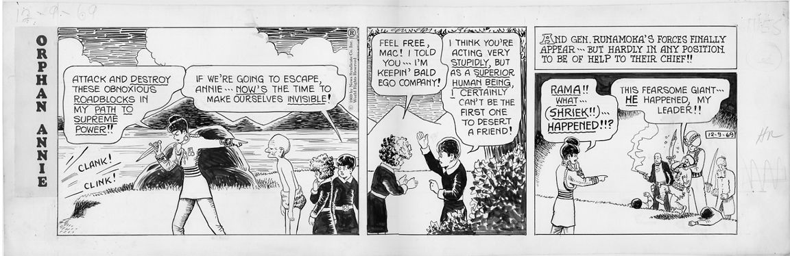 Orphan Annie 12-09-69, In Kelly B's Comic Strips Comic Art Gallery Room