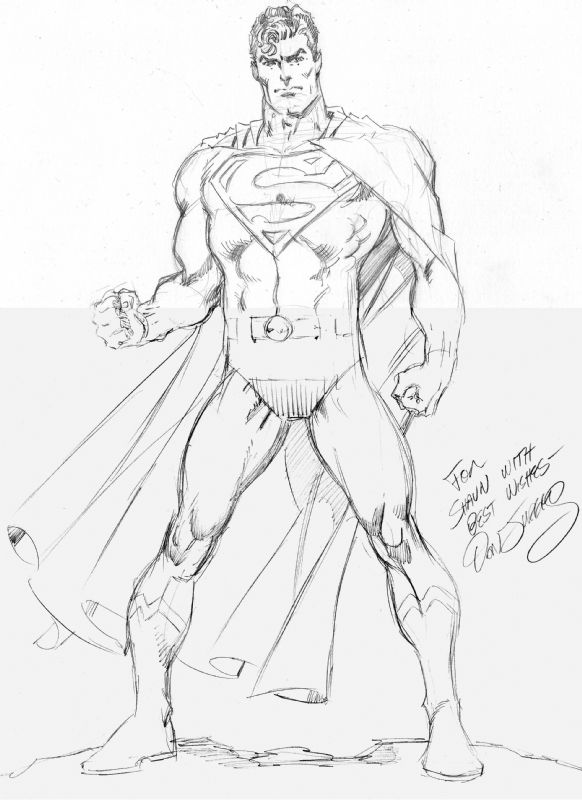 Superman, in Shaun Crowell's Jurgens, Dan Comic Art Gallery Room