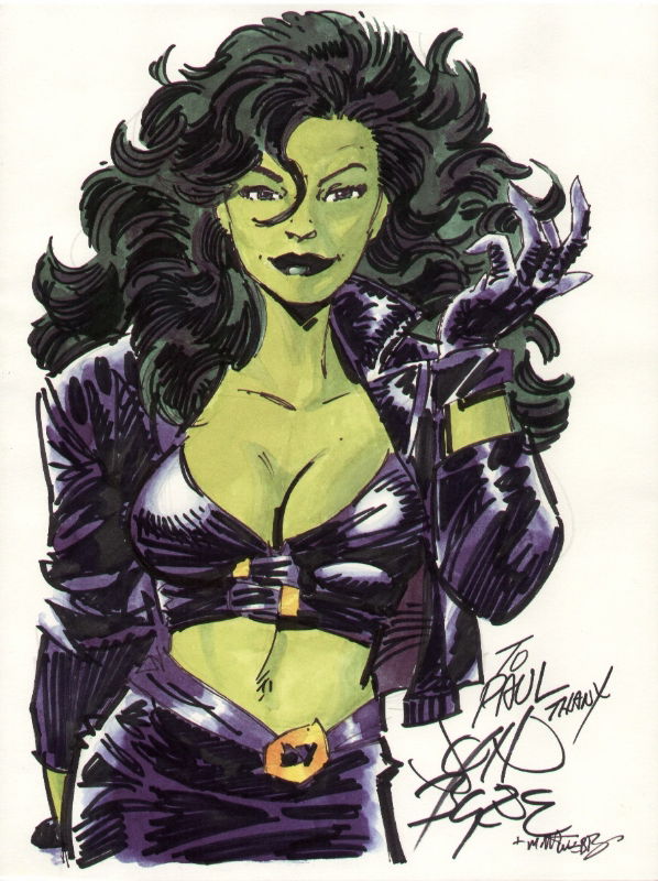 She Hulk By Byrne In Paul Greer S John Byrne Commissions Covers Sketches Comic Art Gallery Room