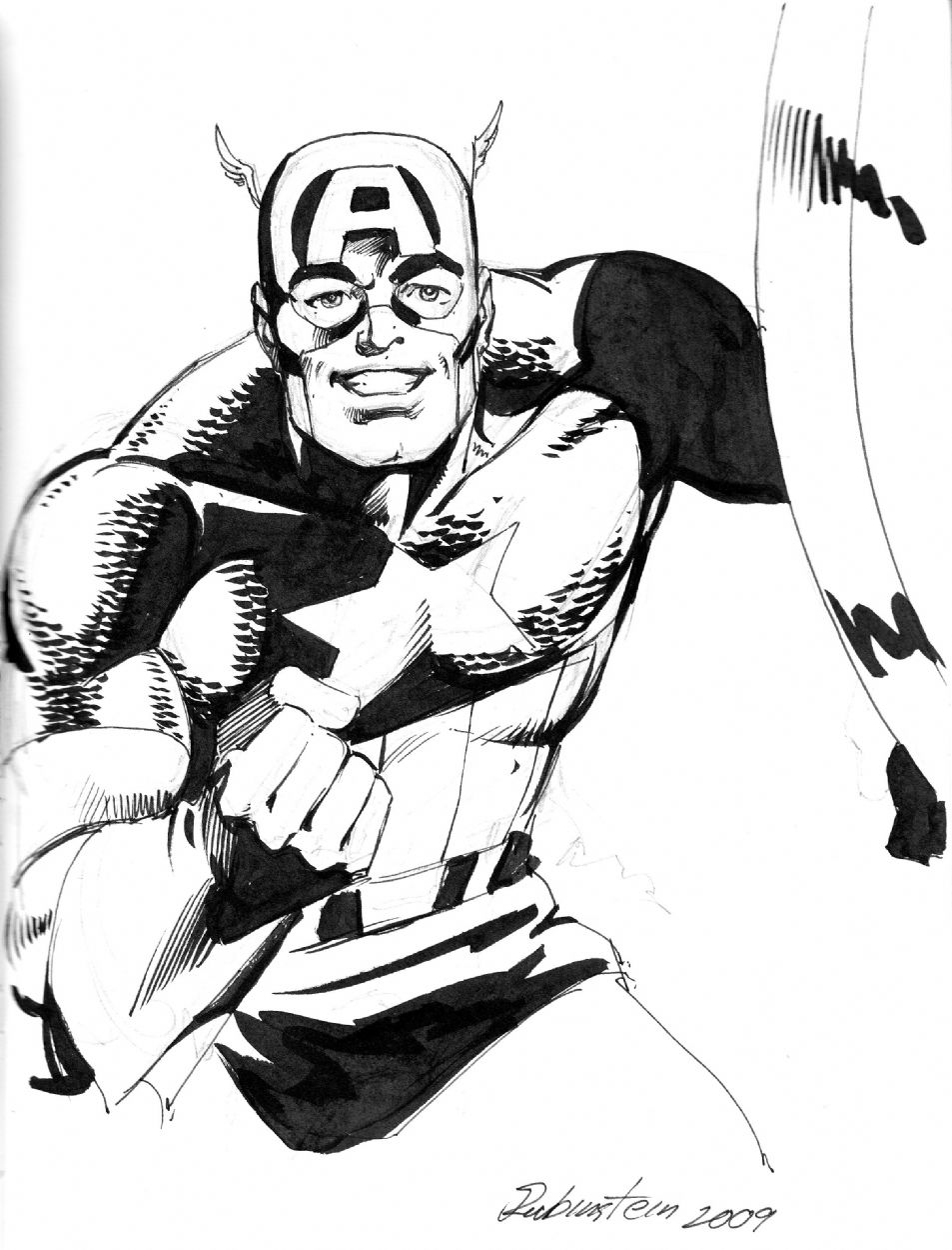 Captain America by Joe Rubinstein., in Paul Greer's Convention Sketches ...