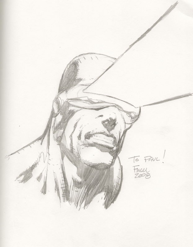 Cyclops By David Finch., In Paul Greer's Convention Sketches And Doodles. Comic Art Gallery Room