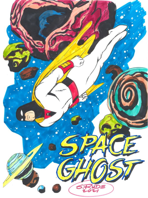 Steve Rude Space Ghost In John Burks Original Art Comic Art Gallery Room 9648