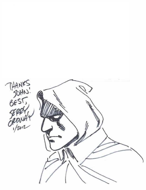 Jerry Ordway Spectre, in John Burk's Sketch Book Comic Art Gallery Room