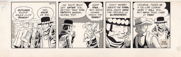 Rick O'Shay, 12/31/1965 Comic Art