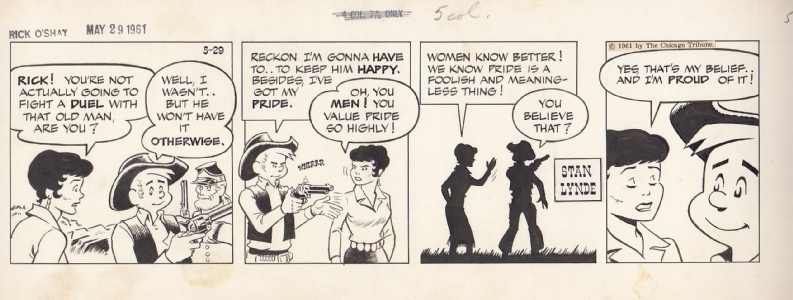 Rick O'Shay, 5/29/1961 Comic Art
