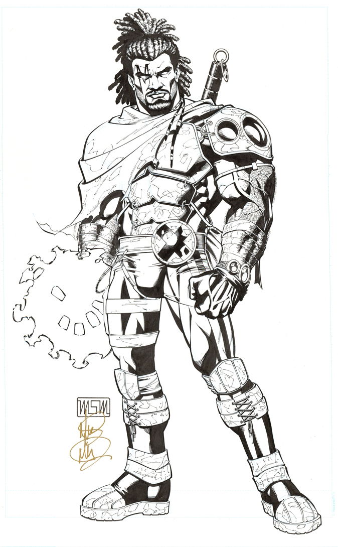 Bishop by Mike S. Miller, in Edd Walker's X-Men Comic Art Gallery Room