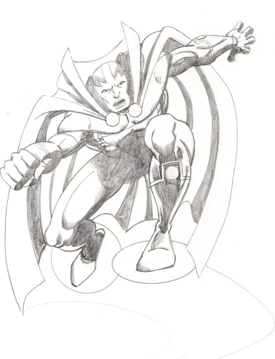 Mr. Miracle, in Marcus Kelligrew's Marvel/DC Comic Art Gallery Room