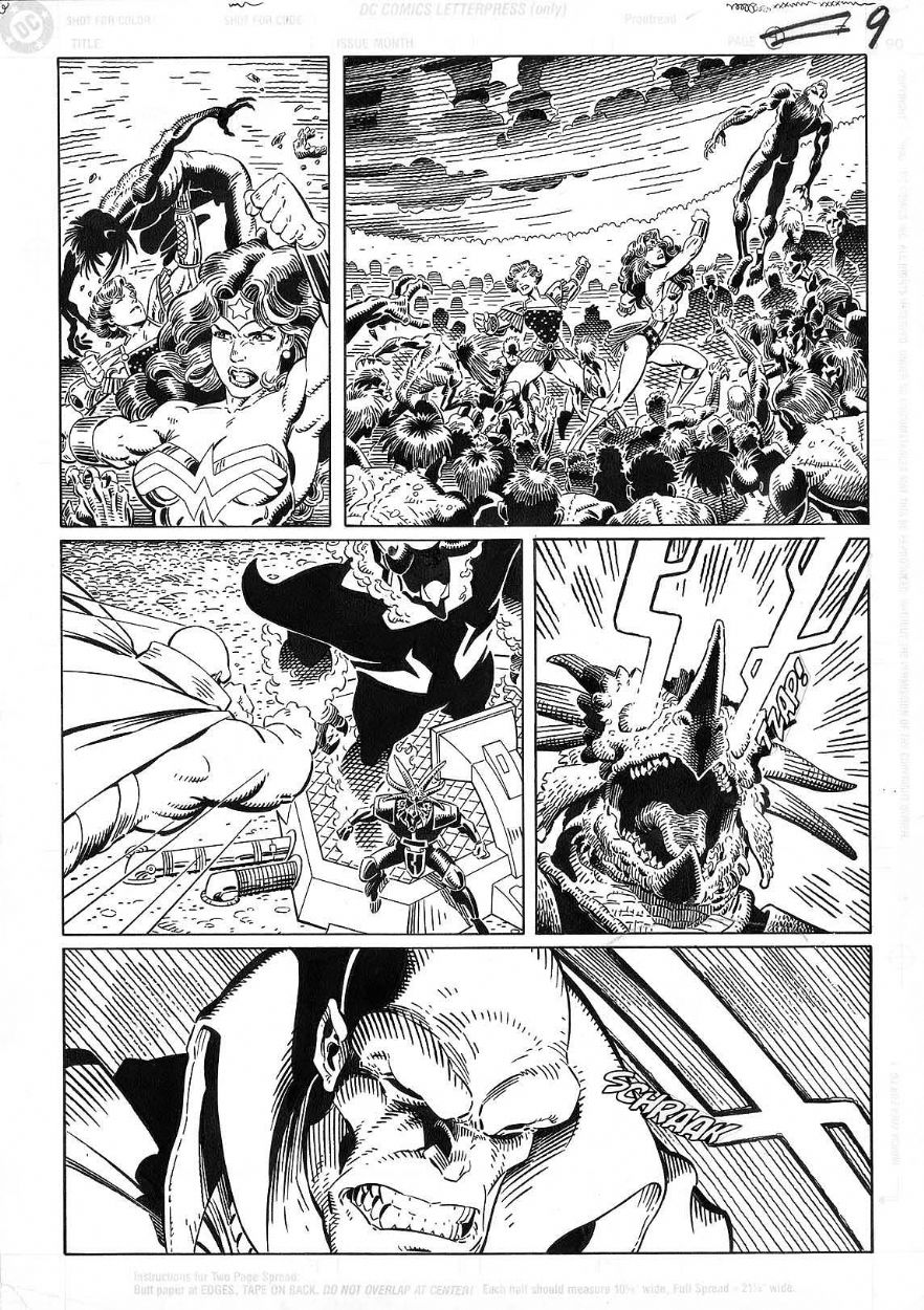 Armageddon Inferno #6 pg 07 (Wonder Woman) - by Terry Austin (Arthur [Art]  Adams), in MyFavorite ComicArt's A to C comic page - Gallery Comic Art  Gallery Room