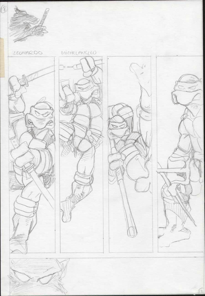 Teenage Mutant Ninja Turtles #1 pg 18 (TMNT) 1984 Comic Art