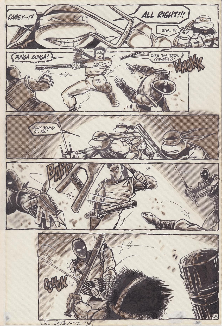 Teenage Mutant Ninja Turtles #10 pg 25 (TMNT) 1987 Comic Art