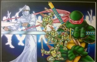 Teenage Mutant Ninja Turtles ADVENTURES RPG Cover (TMNT) 1986, Comic Art